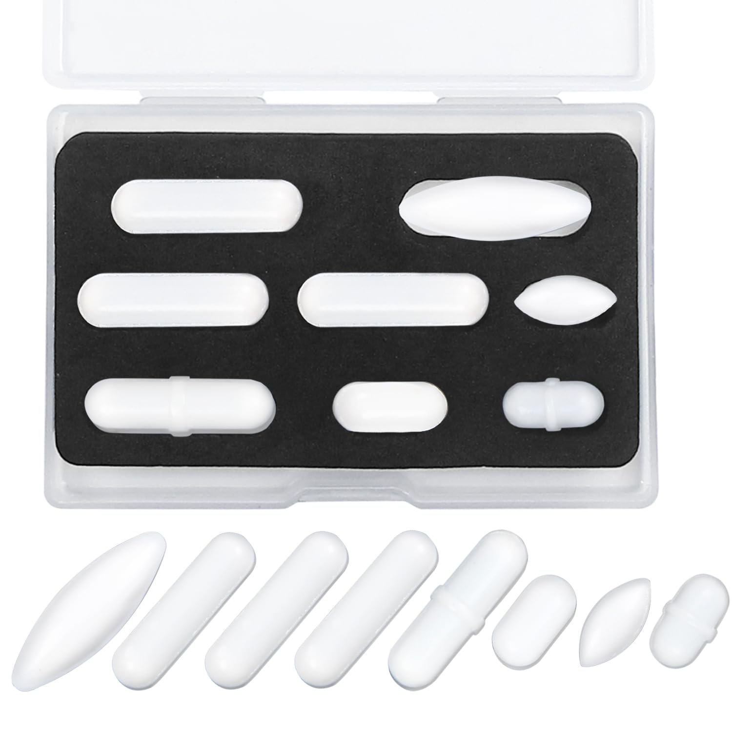 8PCS PTFE Magnetic Stir Bar Set for Magnetic