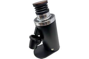 TURIN GRINDERS Turin DF64 Gen 2 Single Dose Coffee Grinder - 64mm Flat Burrs, Black or White, Stainless Steel or DLC Burrs, Low Retention, Stepless Adjustment (Stainless Steel Burrs, Black)