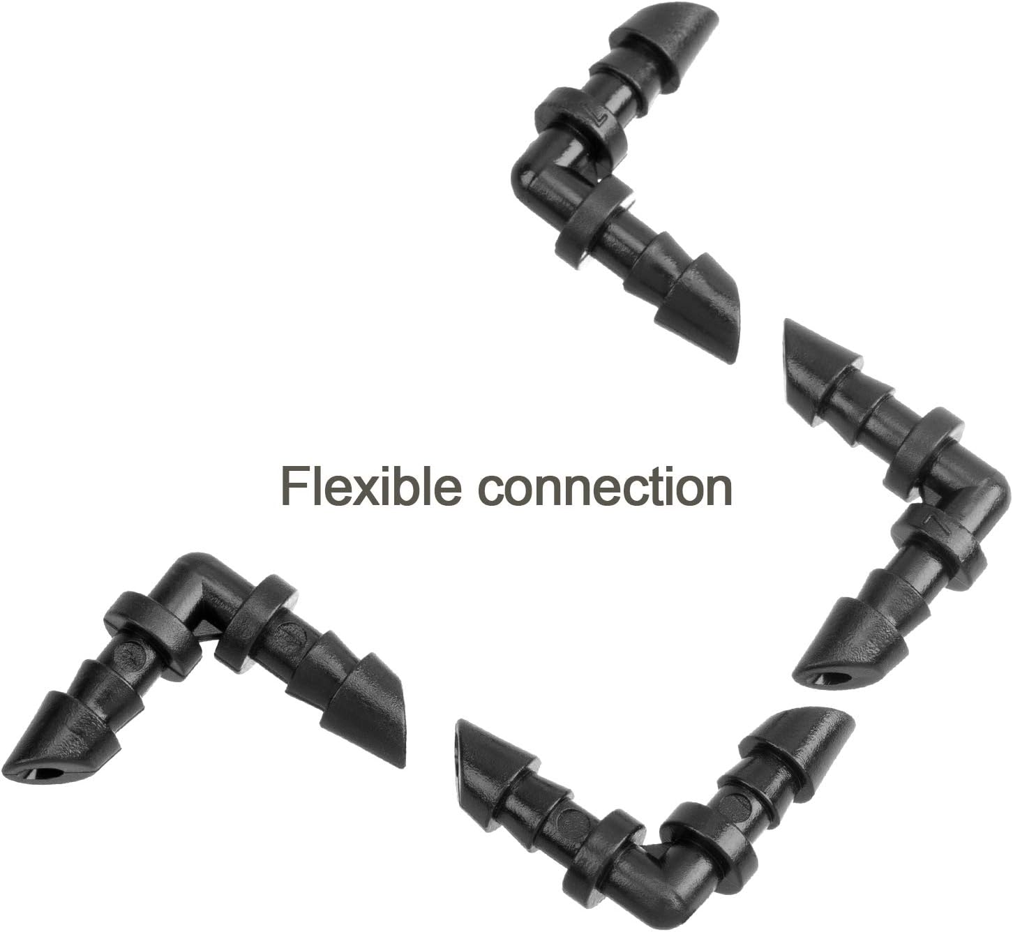 PAGOW 1/4-Inch Barbed Elbows for Drip Irrigation Tubing, 50 Packs 90 Degree Barbed Connector Fitting for Hydroponics and Drip Tubing : Garden & Outdoor