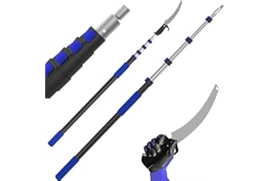 SKGPOLE Pole Saws for Tree Trimming, 5-20 Foot Manual Pruning Pole Saw, Tree Pruner with Telescoping Extension Pole for High Reach with 19" 3X Detachable Saw for Yard Garden Trees Branches Cutting