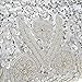 Albabara Satin Beaded Handmade Clutch Purse Evening Handbags,Silver