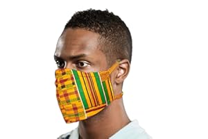 Dupsie's Kente African Print Adjustable, Reusable, Reversible, Face Mask Cover