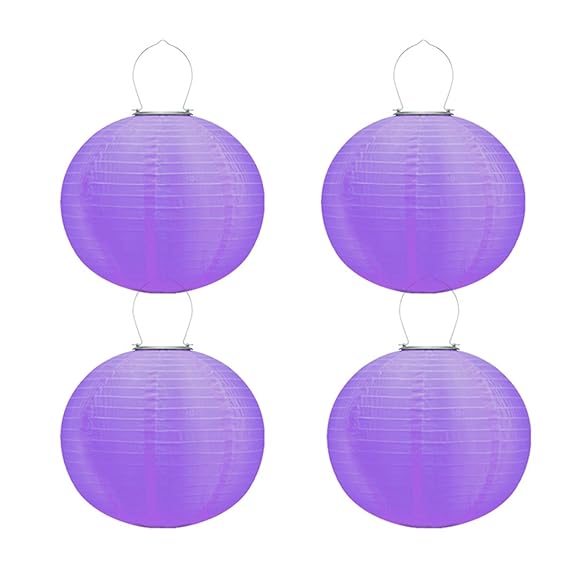 Solar Chinese & Japanese Hanging Lanterns Waterproof Outdoor Nylon LED