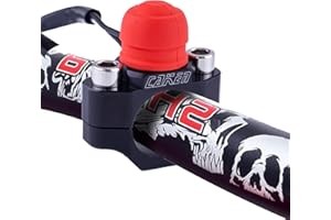 PRO CAKEN CNC Motorcycle ATV Water Proof Engine Start Stop Kill Switch Button for Electric Motorcycle Scooter Bike Modification Universal Parts with Mounting Backplate-Black