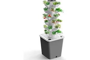OVYNEWZLY Hydroponics Growing System,30-Plants Indoor Vertical Tower System Kit,Hydroponic Germination Kit for Gardening Lover