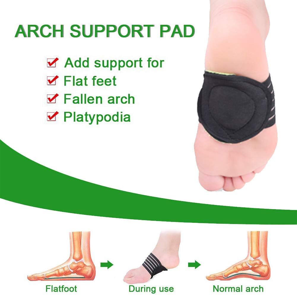 3 Pairs Compression Arch Support Sleeve for Plantar Fasciitis Socks Bufccy Arch Support Brace for Foot Relief Cushions, Fallen Arches, Achy Feet Problems for Men and Women: Health & Personal Care