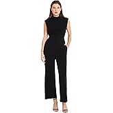 Donna Morgan Women's Dresses Printed Mock Neck Jumpsuit