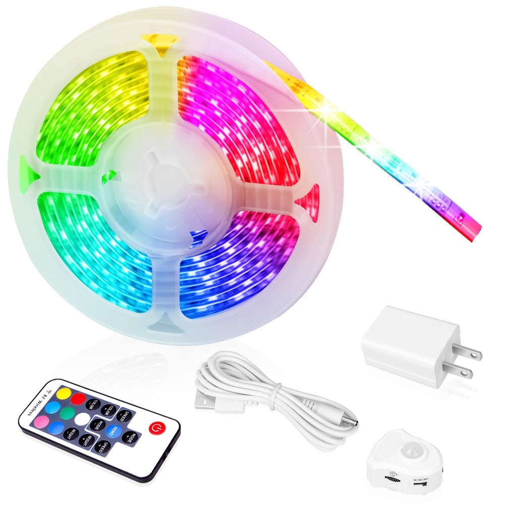 Motion Activated Bed Light, Megulla RGB Flexible LED Light Strip Motion