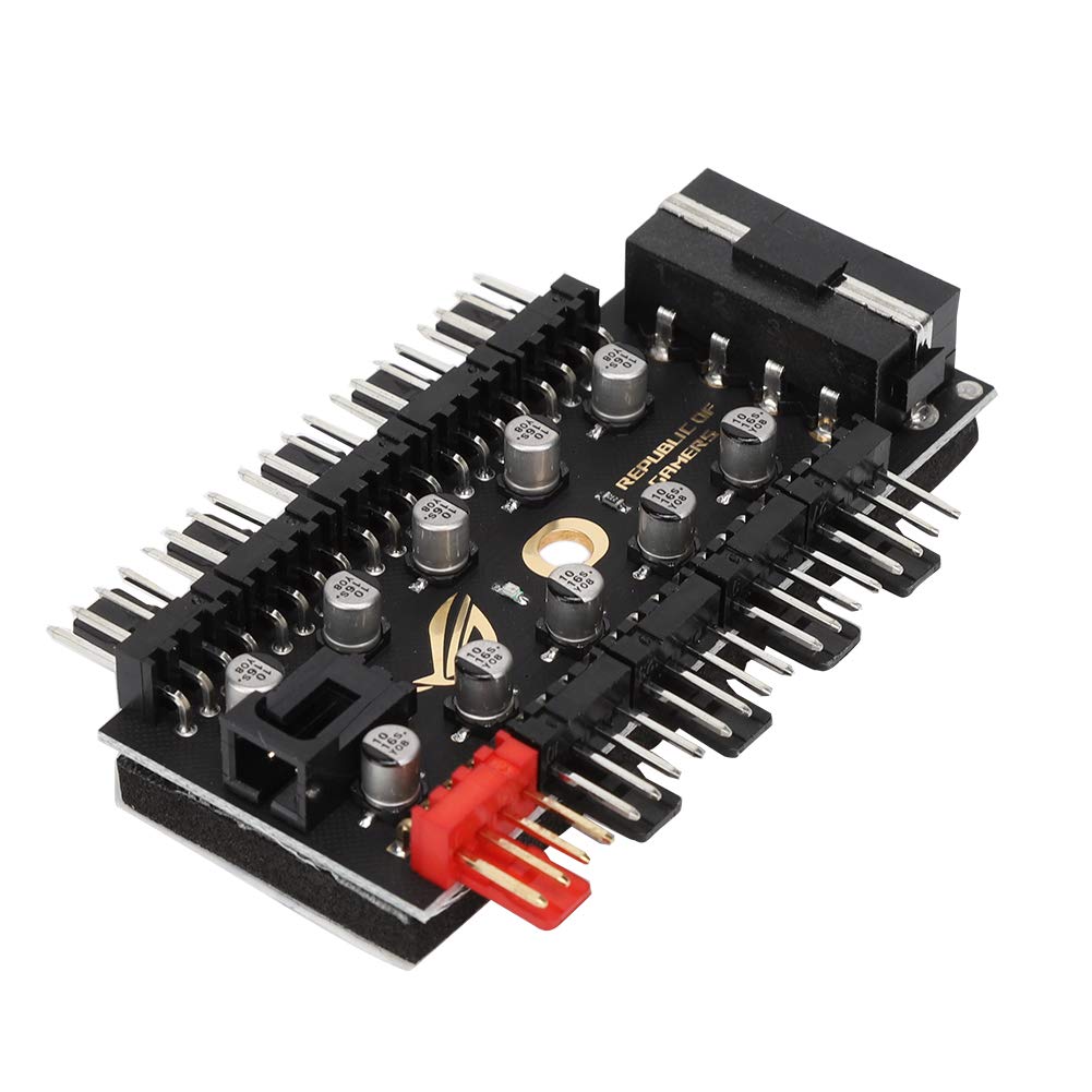 10 Way Computer Chassis Motherboard Hub 4Pin PWM Cooling Fan Splitter Hub Set Line Board