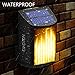CINOTON Solar Lights,Path Dancing Flame Lighting Waterproof Dusk to Dawn Flickering Outdoor Waterproof Fence Garden Wall Lights (2 Pack)