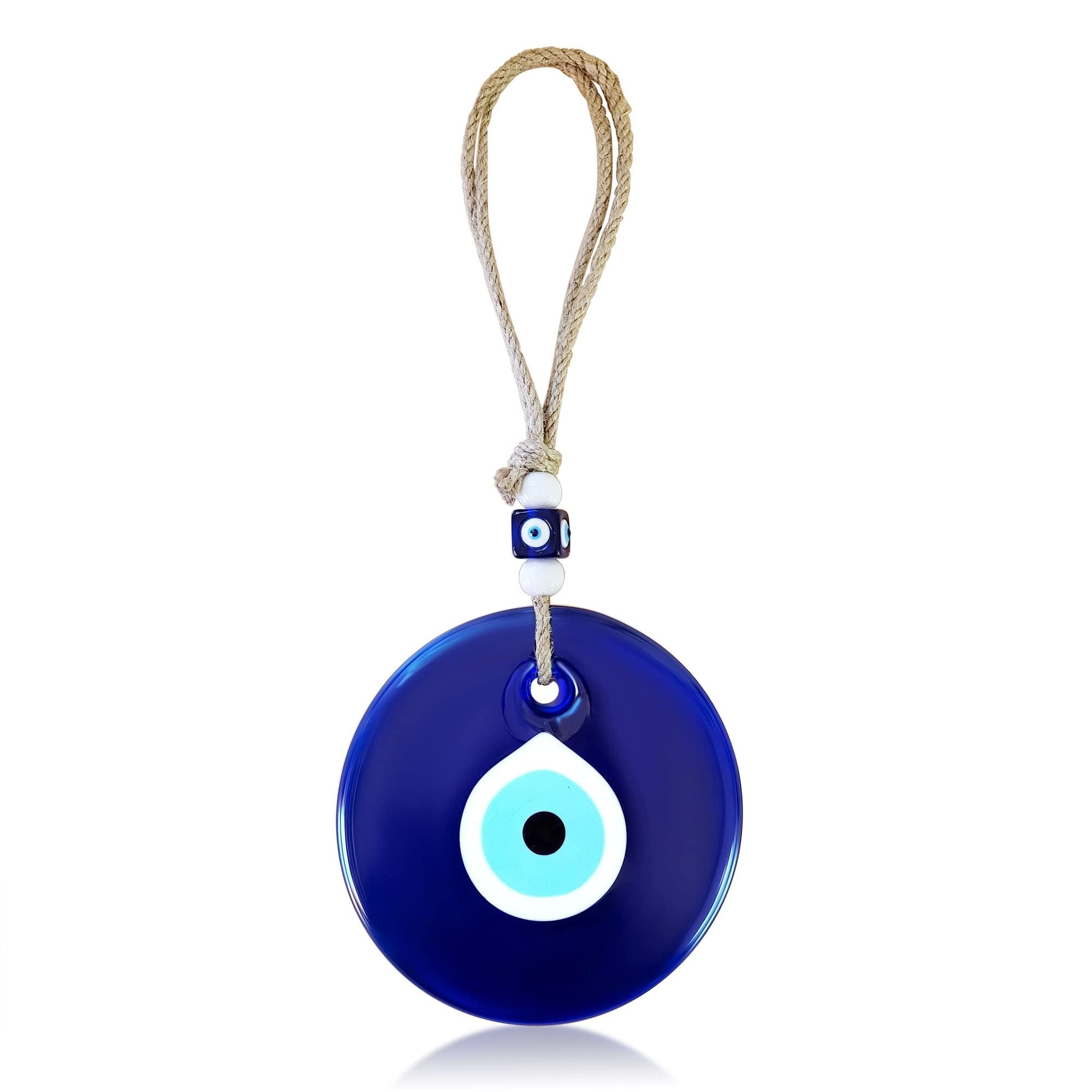 MYSTIC JEWELS - Big Crystal Turkish Eye with Jude for Gift - Good Luck Amulet - Good Luck Ornament