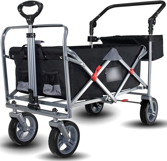 LLSS Folding Cart Trolley, Removable Garden Trailer