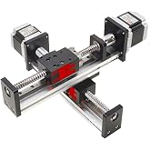 FUYU FSL40 Linear Guide Stage Motion Slide Actuator XY Translation Stage XY Table 400mm Stroke Work Size X,400mm Stroke Work Size Y Ball Screw Module DIY Router [XY Stage-Crossed Type]