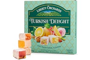 Liberty Orchards, Turkish Delight - Premium Chewy Gourmet Vegan Candy 10 Oz.