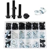 REARACE 314PCS Motorcycle Fastener Bolt Kit for KL/KLR/KLX Series | Grade 9.9 Zinc-Plated Steel, 314 Pcs Flange Bolts/Nuts/Screws/Washers, Complete Fastener Set, Parts List Included