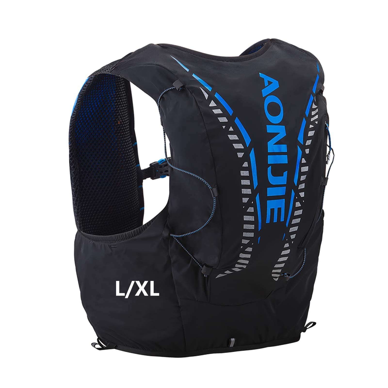 AONIJIE 12L Professional Lightweight Cross-Country Backpack Outdoor Hydration Backpack Hiking Camping Climbing (Black-L/XL)