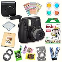 Fujifilm Instax Mini 8 (Black) Deluxe kit bundle Includes -Instant camera with Instax mini 8 instant films (10 pack) - Custom Camera Case - instax Album - Frames - Stickers - Close up lens + MORE &hellip;