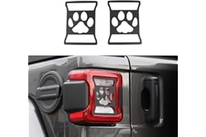 BORUIEN LED Brake Light Covers Rear Tail Light Cover Taillight Guard for Jeep Wrangler 2018 2019 2020 2021 2022 2023 JL JLU Exterior Accessories Pawprint