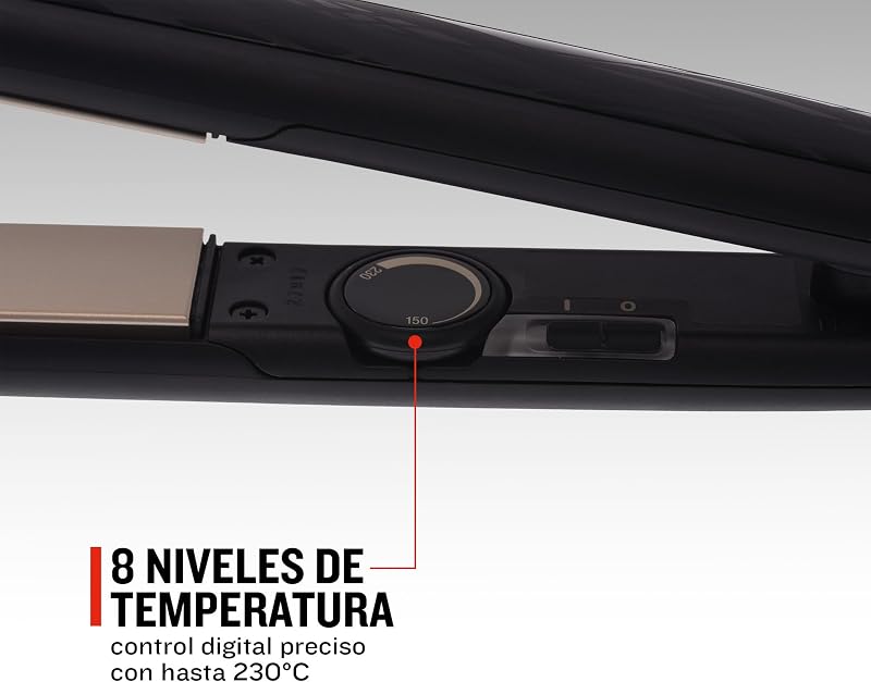 Remington ceramic slim hair straightener, floating plates, anti-static ceramic, turmaline, teflon protective coating, protection and shine, temperature 230°c, heating 15s, s3500, black one size