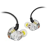 Xvive T9 in-Ear Monitor Headphones Dual Knowles BA Drivers IEM for Studio, Band Rehearsal, Live Performance (T9)