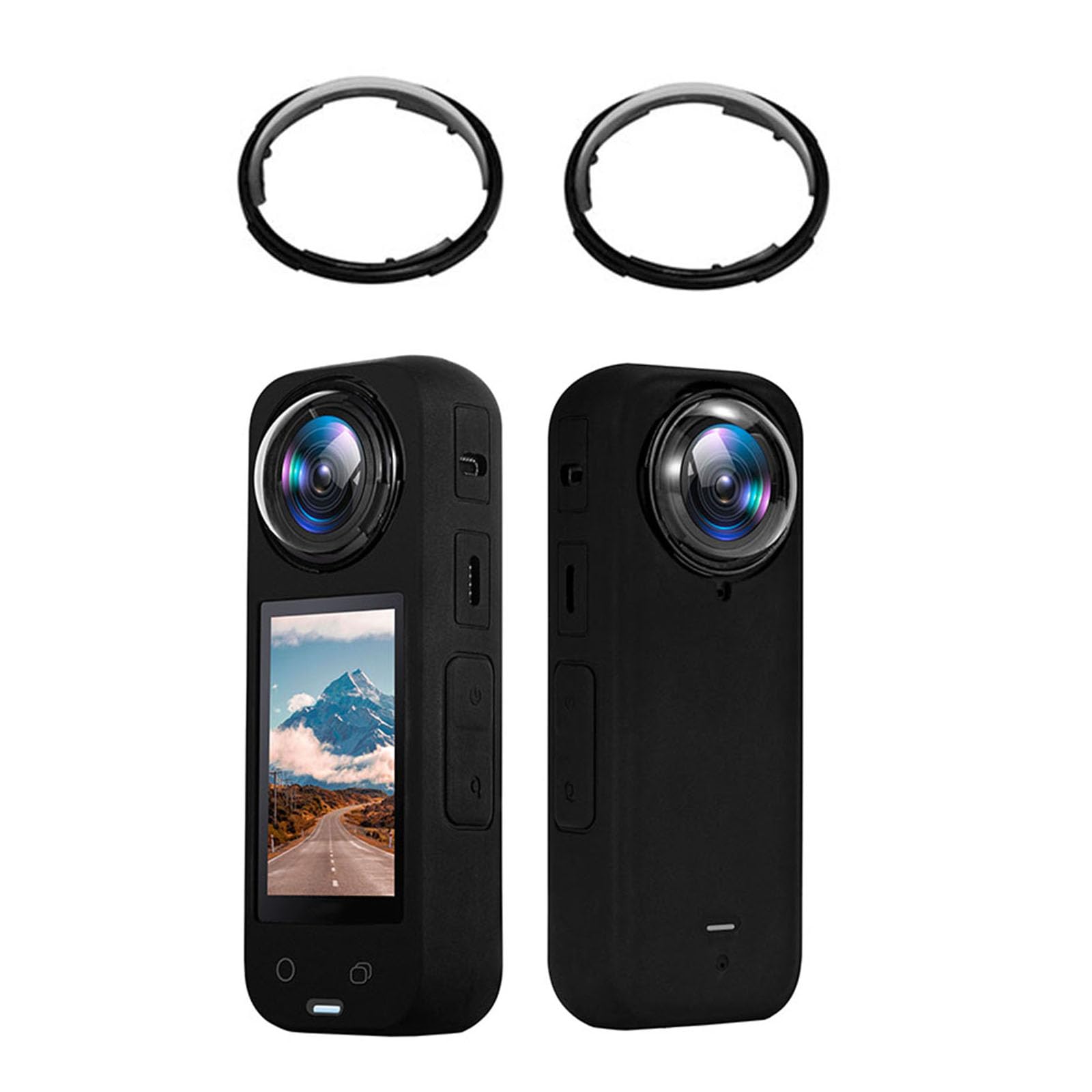 LICHIFIT Rotating Optical Tempered Glass Protective Lens Cover for Insta360 X4 Action Camera Lens Cap Lens Guards Accessories
