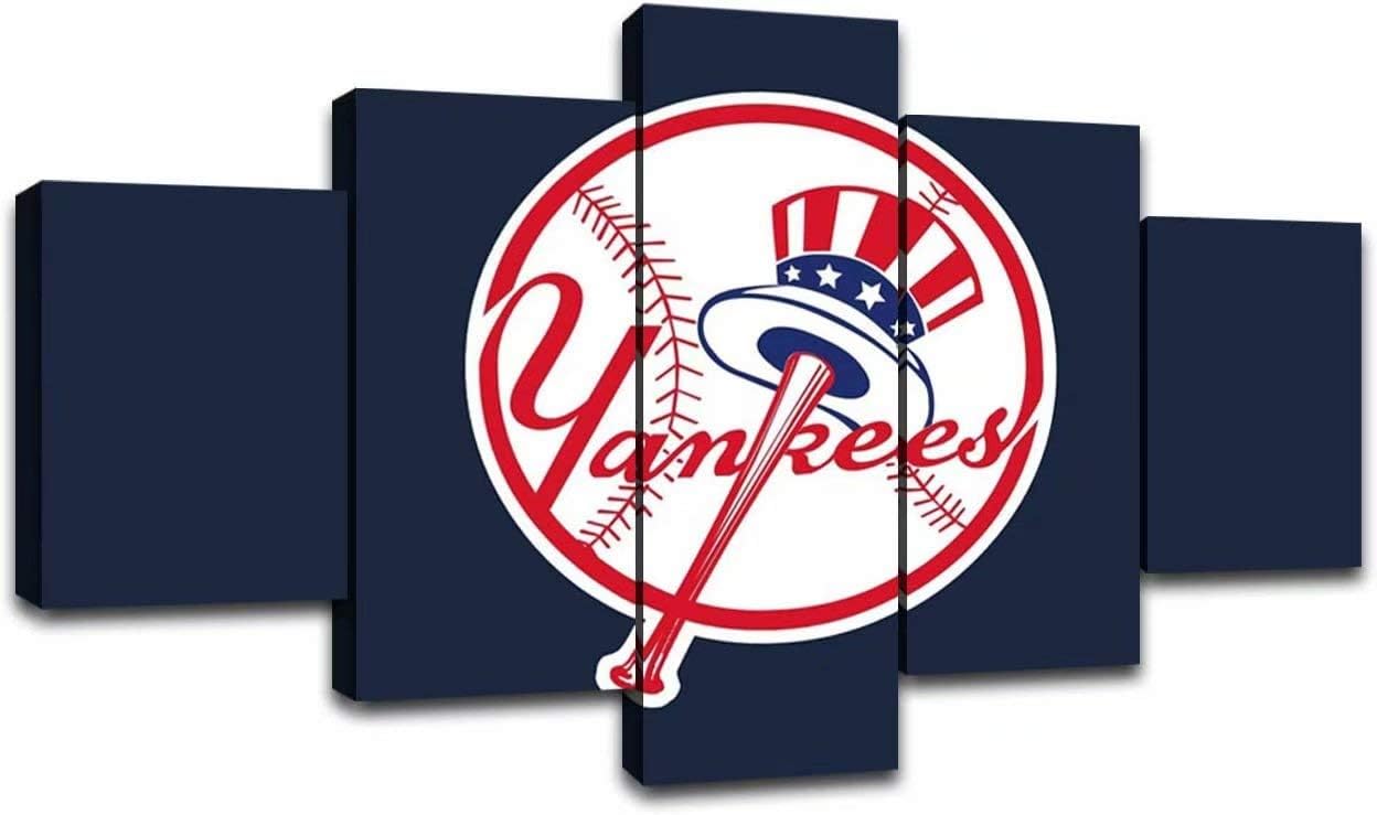 Amazon Com New York Yankees Mlb Baseball Team Poster Wall Art Canvas Prints Framed Pictuers Painting Wall Decor Decoration Ready To Hang 70 Wx40 H Posters Prints