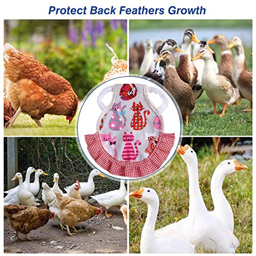 shuangmu Hähnchensattel, süße Hühnersattel Hühnerkleidung Hühner zurück Federschutz mit elastischen Riemen Hühnerkleider – Bild 8