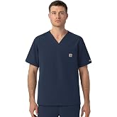 Carhartt Men's Men's Ripstop V-Neck Scrub Top | 3-Pocket V-Neck Scrub Top, Durable Ripstop Performance, Rugged Flex Mobility
