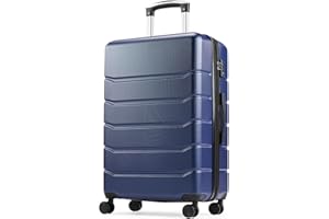 Sweetcrispy Unisex Carry on Luggage Rolling Suitcase with Spinner Wheels TSA Lock Lightweight Expandable Rolling Suit Case wi