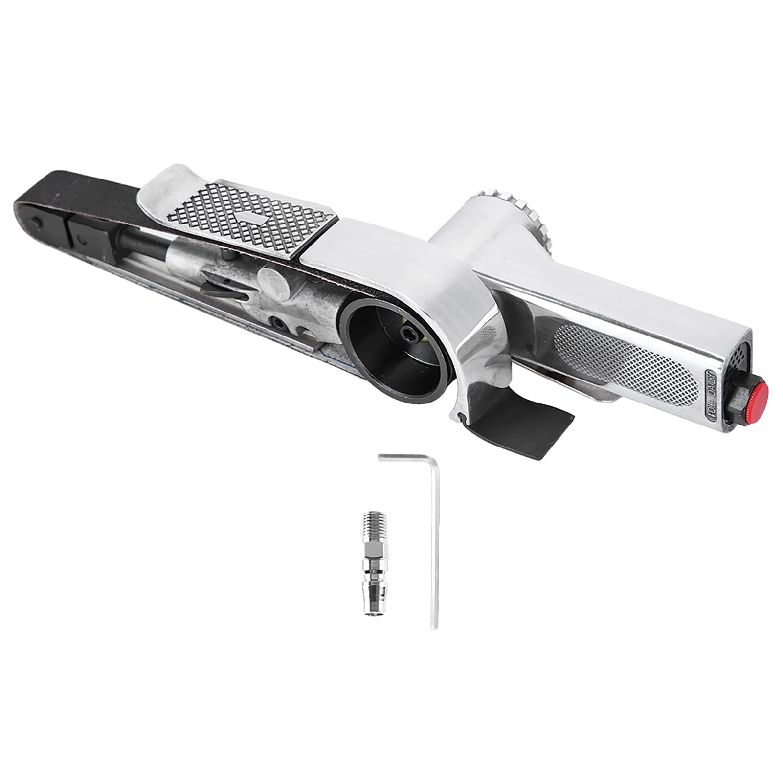 1/4" Pneumatic Belt Sander，16000rpm Air Belt Sander，Pneumatic Belt Sander Machine，Industrial Air Belt Sander Pneumatic Polishing Tool(20 * 520mm)
