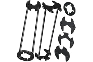 2PCS Basin Wrench Multifunctional Sink Wrench,Plumbing Repair Wrench Tools,7 Sizes Washbasin Wrenchs Set Faucet Tool,Four-jaw