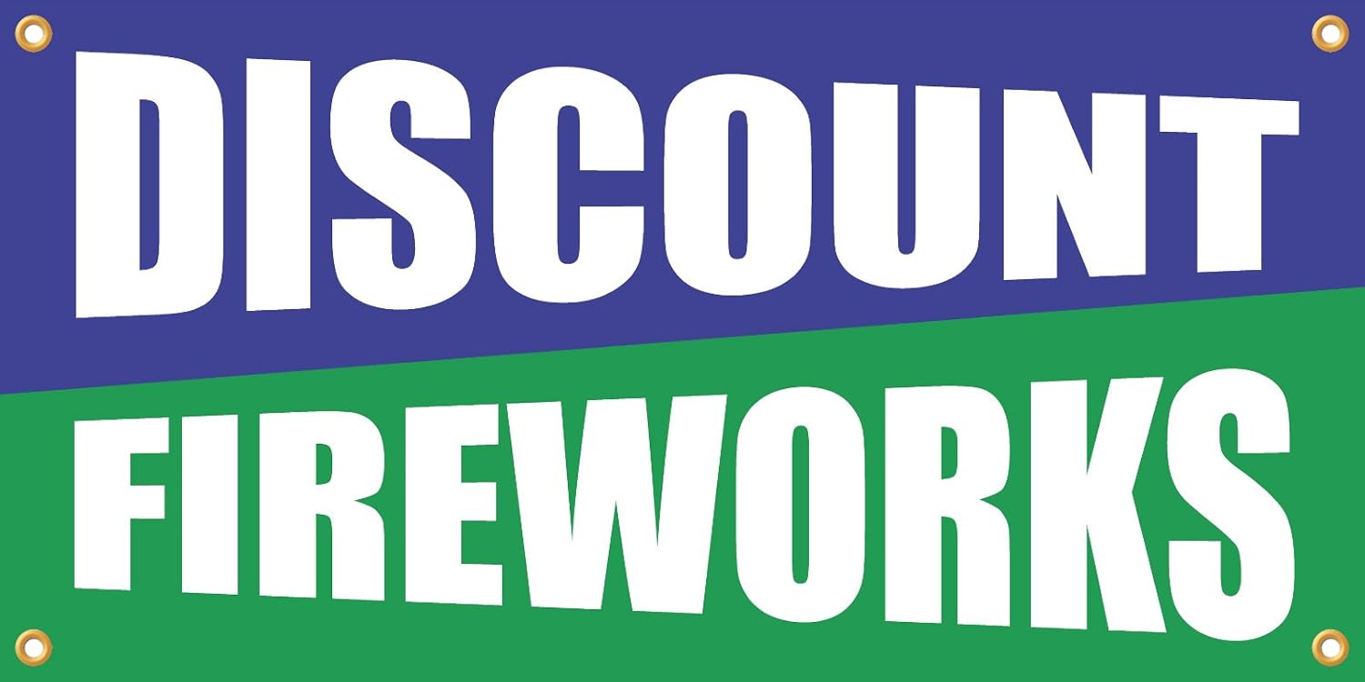 Amazon.com : Discount Fireworks 2ftx4ft Vinyl Retail Banner Sign ...