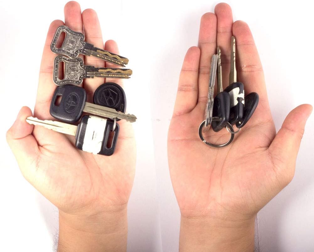 Key Rings,Key Ring Keyring Rustproof, Dog Tag Ring Flat Key Rings Rings Split Keyrings for Home Car Keys Attachment,12 pcs: Office Products