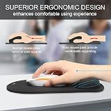 TECKNET Ergonomic Mouse Pad Wrist Support Memory Foam Black view 2