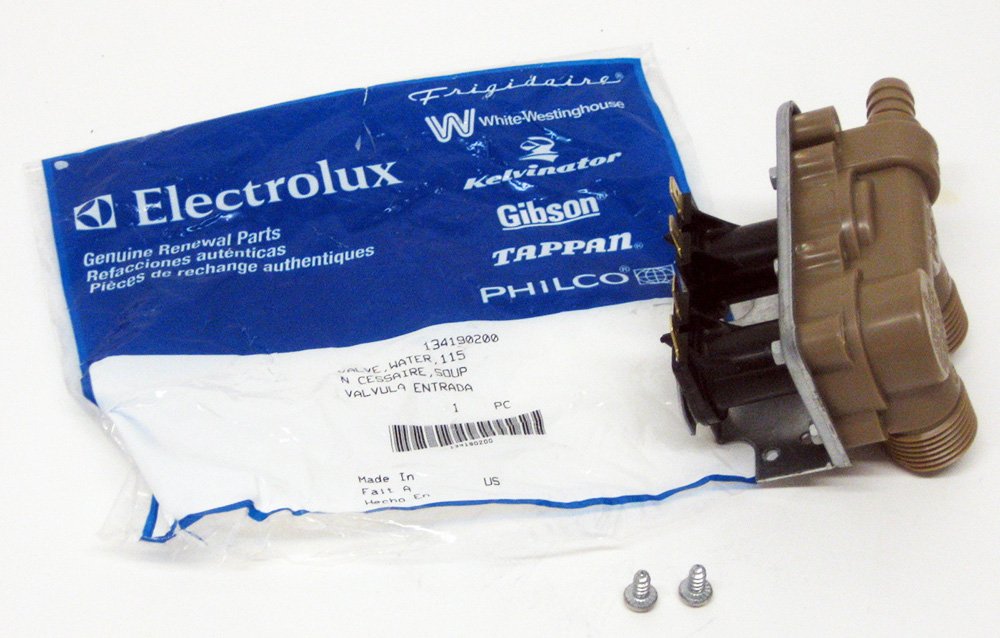 PART # 134190200 OR AP3363282 GENUINE FACTORY OEM ORIGINAL CLOTHES WASHER WATER INLET VALVE FOR FRIGIDAIRE AND ELECTROLUX