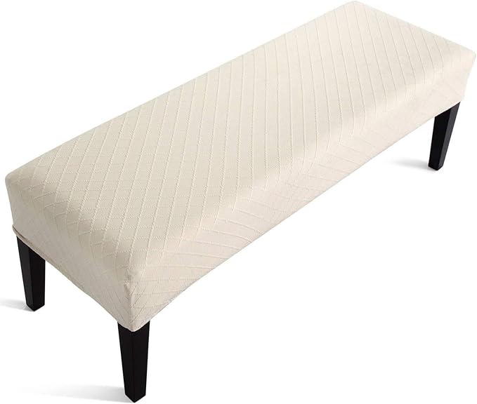 YISUN Jacquard Dining Room Bench Covers Super Stretch Spandex
