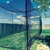 12' High X 12' Wide X 55' Long Batting Cage Net, #36 Polypro Netting, Rope Bordered with Door