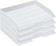 Acrimet 4-Tier Stackable Letter Tray | Side-Load Desktop File Organizer (Solid Purple) - View #12