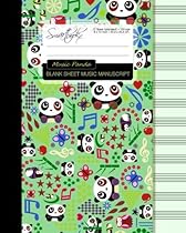 Blank Sheet Music: Music Manuscript Paper / Staff Paper / Musicians Notebook [ Book Bound (Perfect Binding) * 12 Stave * 100 pages * Large * Music Panda ] (Composition Books - Music Manuscript Paper)
