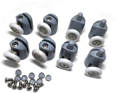 Linwnil Shower Door Rollers 8 Pcs Set 25mm Diameter Bathroom Replacement Parts