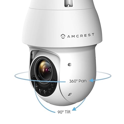 Amcrest Outdoor PTZ POE Camera, Pan/Tilt/ 12x Optical Zoom 1080P