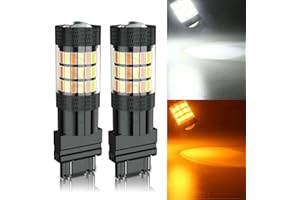 AZQOP 3157 LED Turn Signal Bulbs for Chevy Silverado/GMC Sierra 1500 2500 2001 2002 2003 2004 2005 2006 2007 2008 2009 2010 2011 2012 2013, 3057 4057 Switchback Parking Lights, Dual Color White/Amber, 2PCS