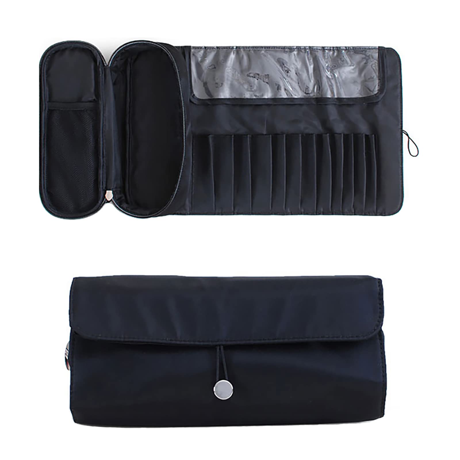 Photo 1 of songfir Portable Makeup Brush Storage Bag, Cosmetic Travel Storage Bag, Multi-Function Makeup Brush Protection Bag, Folding Tool Bag