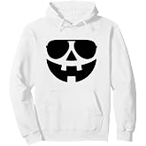 Cool Skull with Sunglasses Graphic for Teens and Adults Pullover Hoodie