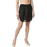 Malco Modes Women’s Anti Static Nylon Half Slip for Under Dresses, Underskirt Short Lace Trim, Mini Skirts