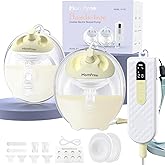 Breast Pump Hands Free K3 Updated, Wearable Breastfeeding Pump with Soft Double-Seal Flange, 1800mAh Long Battery Life & LED Display, 3 Modes & 9 Levels Electric Breast Pumps Portable,15-24mm