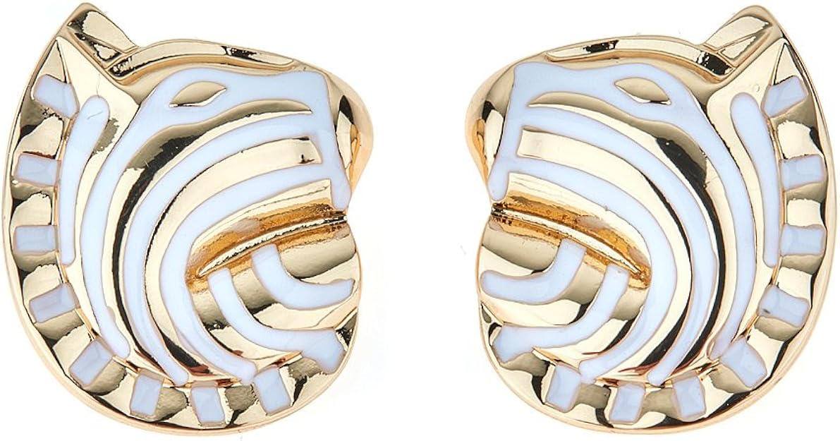 Kenya Earrings (Gold/White) Jewelry