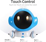 GILOBABY Rechargeable Interactive Robot Toy Blue 6+ Touch Voice Control view 3