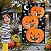 Hicet Halloween Bean Bag Toss Game - 4 Durable Fabric Bean Bags Pumpkin Banner Cornhole Toss Game Set Outdoor for Kids Children Family Party Decorations
