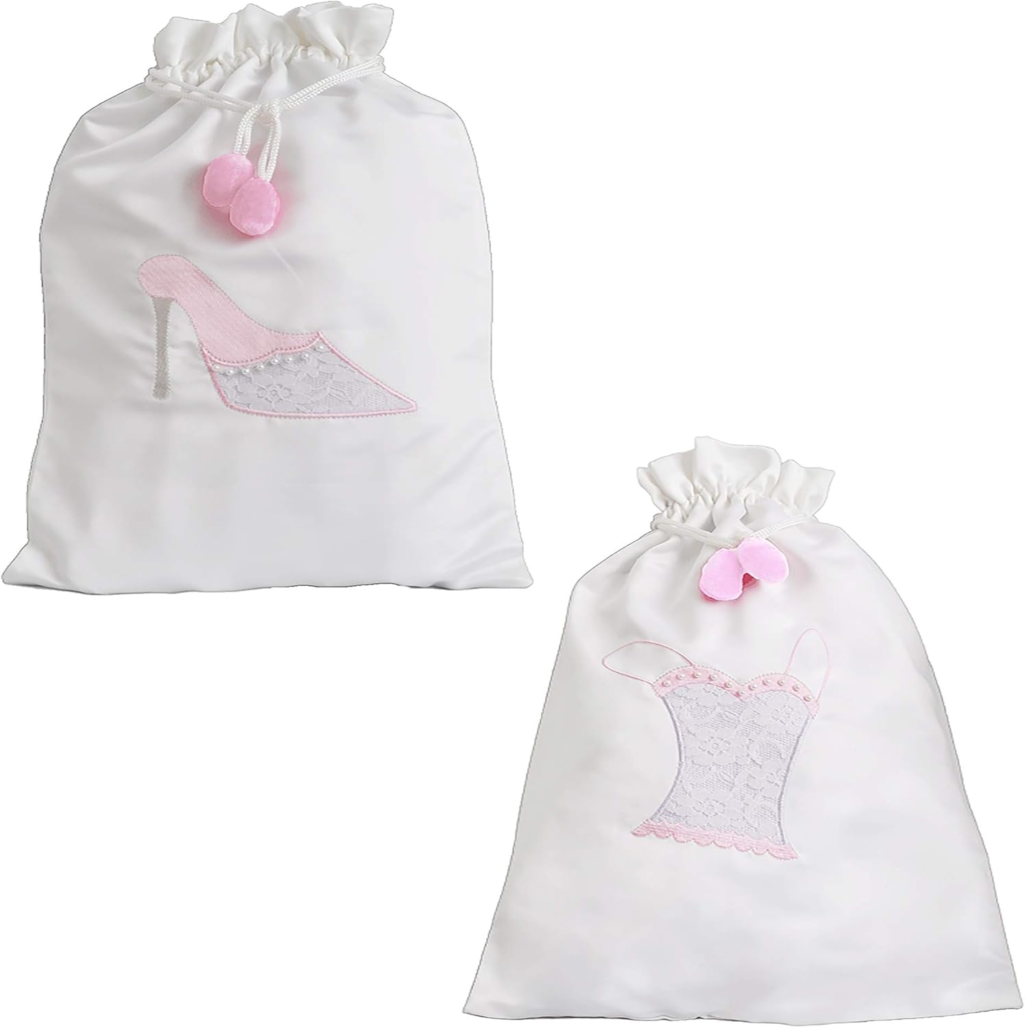 pink matching shoes and bolsas for weddings